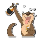 🍻 emoji Otter! Telegram sticker 9 of 118