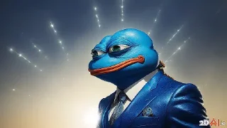 🤵 emoji Pepe Le Blue Telegram sticker 11 of 29