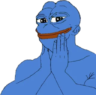 💪 emoji Pepe Le Blue Telegram sticker 20 of 29