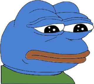 😞 emoji Pepe Le Blue Telegram sticker 5 of 29