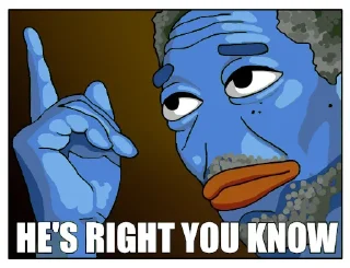 ☝️ emoji Pepe Le Blue Telegram sticker 24 of 29