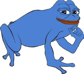 🐸 emoji Pepe Le Blue Telegram sticker 17 of 29