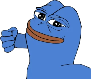👊 emoji Pepe Le Blue Telegram sticker 14 of 29