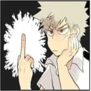 🖕 emoji ~💢💥Bakugou Katsuki💥💢~ Telegram sticker 19 of 43