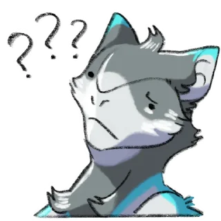 ❔ emoji Not A Sergal Telegram sticker 8 of 62
