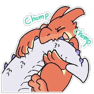 😬 emoji Red Kobold by maimface Telegram sticker 20 of 70