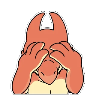 🫣 emoji Red Kobold by maimface Telegram sticker 8 of 70