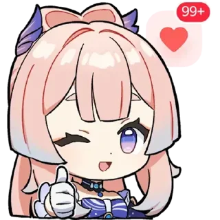 👍 emoji @Sparklelover 心海(Kokomi) Telegram sticker 8 of 52