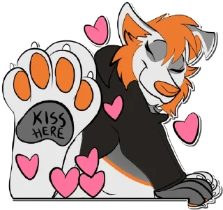 😘 emoji @RileeTheWolfie - Paws (EPawArt) Telegram sticker 5 of 41