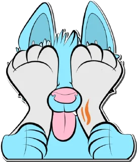 😝 emoji @RileeTheWolfie - Paws (EPawArt) Telegram sticker 11 of 41