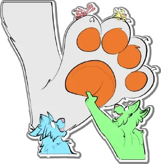 🦶 emoji @RileeTheWolfie - Paws (EPawArt) Telegram sticker 24 of 41