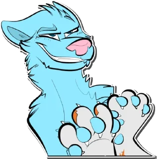 🙌 emoji @RileeTheWolfie - Paws (EPawArt) Telegram sticker 7 of 41