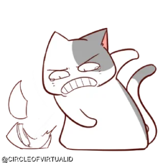 😤 emoji @CIRCLEOFVIRTUALID KUCING GILA Telegram sticker 12 of 62