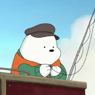 Sticker from Polar (We Bare Bears) ⬩❀⬩ @monochromeabril