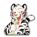 😘 emoji White Tiger Telegram sticker 21 of 120