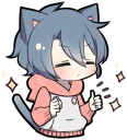 👍 emoji Ash Kitten Telegram sticker 8 of 120