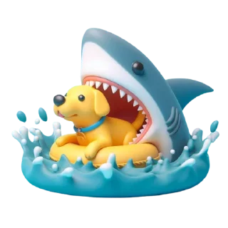 😇 emoji Shark Coin Telegram sticker 12 of 39