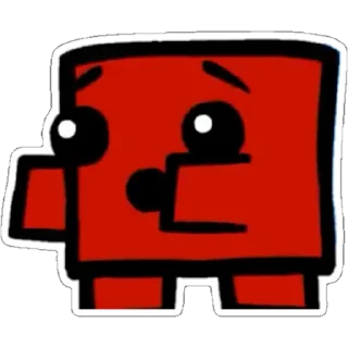 😰 emoji Super Meat Boy Telegram sticker 24 of 113