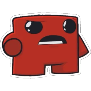 🤨 emoji Super Meat Boy Telegram sticker 16 of 113