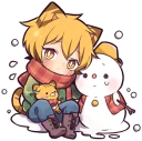 ⛄ emoji Tiger Kitten (2) Telegram sticker 24 of 120