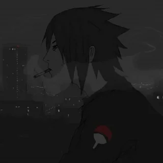 🖤 emoji Sasuke Telegram sticker 9 of 81