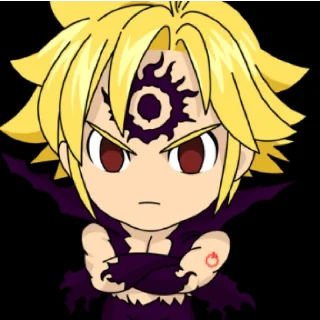 😈 emoji Meliodas 💛 Telegram sticker 7 of 9
