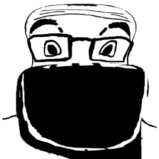 😲 emoji Wojak Telegram sticker 18 of 19