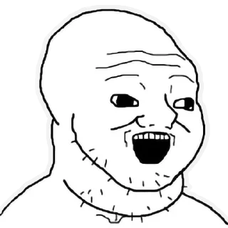 😲 emoji Wojak Telegram sticker 11 of 19