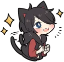✨ emoji Black Kitten (3) Telegram sticker 14 of 120
