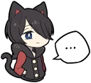 😐 emoji Black Kitten (3) Telegram sticker 24 of 120