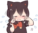 😭 emoji Black Kitten Girl Telegram sticker 22 of 41