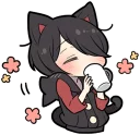 ☕ emoji Black Kitten (3) Telegram sticker 13 of 120