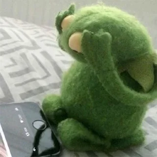 😱 emoji Kermit Telegram sticker 13 of 14