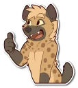 👍 emoji Spotted Hyena Telegram sticker 6 of 85