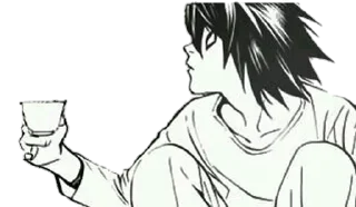 🧐 emoji L Lawliet - @Blue_Rose_Sword Telegram sticker 10 of 30