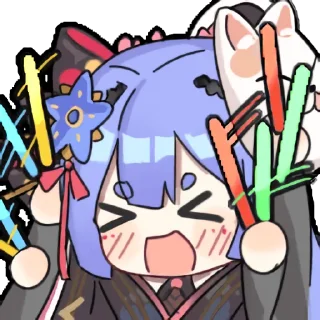 🎉 emoji 阿梓从小就很可爱 UP 主大表情 @azusa_channel Telegram sticker 8 of 16