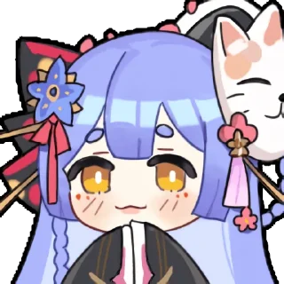 🙏 emoji 阿梓从小就很可爱 UP 主大表情 @azusa_channel Telegram sticker 6 of 16