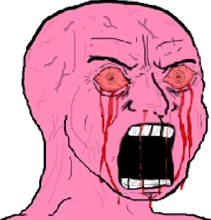 💔 emoji Fucked up Wojak Telegram sticker 12 of 32