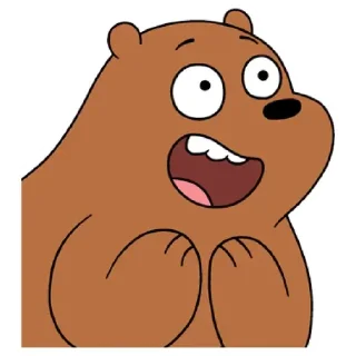 😊 emoji Grizzly (We Bare Bears) Telegram sticker 10 of 19