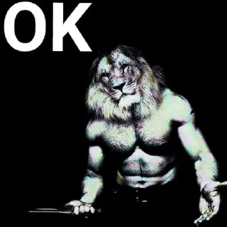 🆗 emoji ✵блатной лев✵ by @CIRK_VOROV Telegram sticker 19 of 25