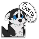 😢 emoji Kane Husky Telegram sticker 10 of 46