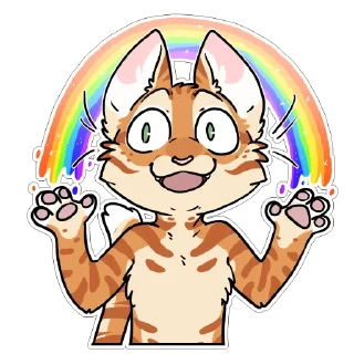 🌈 emoji Orange Cat by maimface Telegram sticker 18 of 65