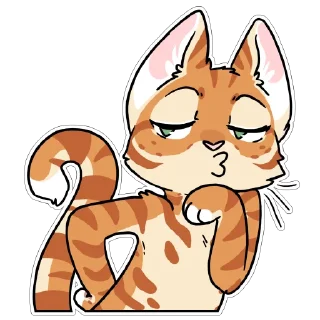 😙 emoji Orange Cat by maimface Telegram sticker 15 of 65