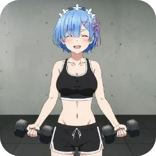 🩳 emoji Re:Zero Rem Telegram sticker 17 of 17