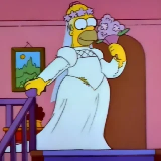 👰 emoji homer simpson mood by @lov7ly Telegram sticker 5 of 43