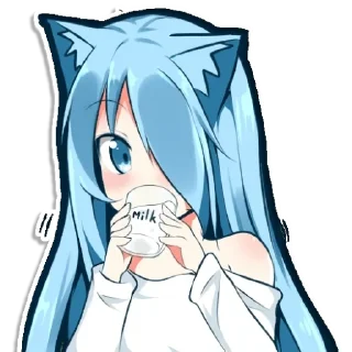 🙃 emoji Cat girl Telegram sticker 21 of 45
