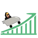 ↗️ emoji Satoshi ST bets Telegram sticker 7 of 12