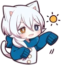 ☀ emoji White Kitten (3) Telegram sticker 15 of 120
