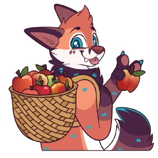 🍎 emoji Wilde Fox Seasonal 1 Telegram sticker 12 of 51