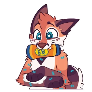 🧴 emoji Wilde Fox Seasonal 1 Telegram sticker 8 of 51
